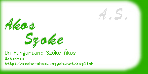 akos szoke business card