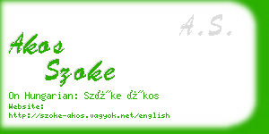 akos szoke business card